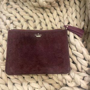 kate spade Plum Calf Hair Clutch